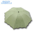 Cadeau de mode UV interne protecteur noir colle minuscule 3 pliage parapluie publicitaire